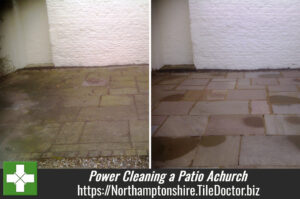 Power Cleaning a Patio in Achurch