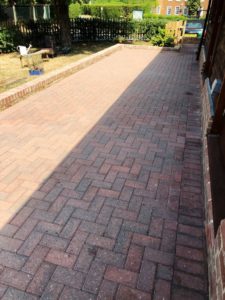 Dirty Block Paved Patio After Deep Cleaning Duxford