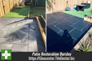 Black Limestone Patio Restoration Dursley