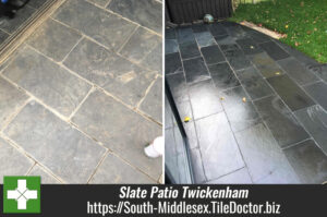 Faded Slate Patio Before After Renovation Twickenham