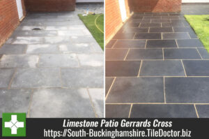 Black Limestone Patio Renovation Gerrards Cross