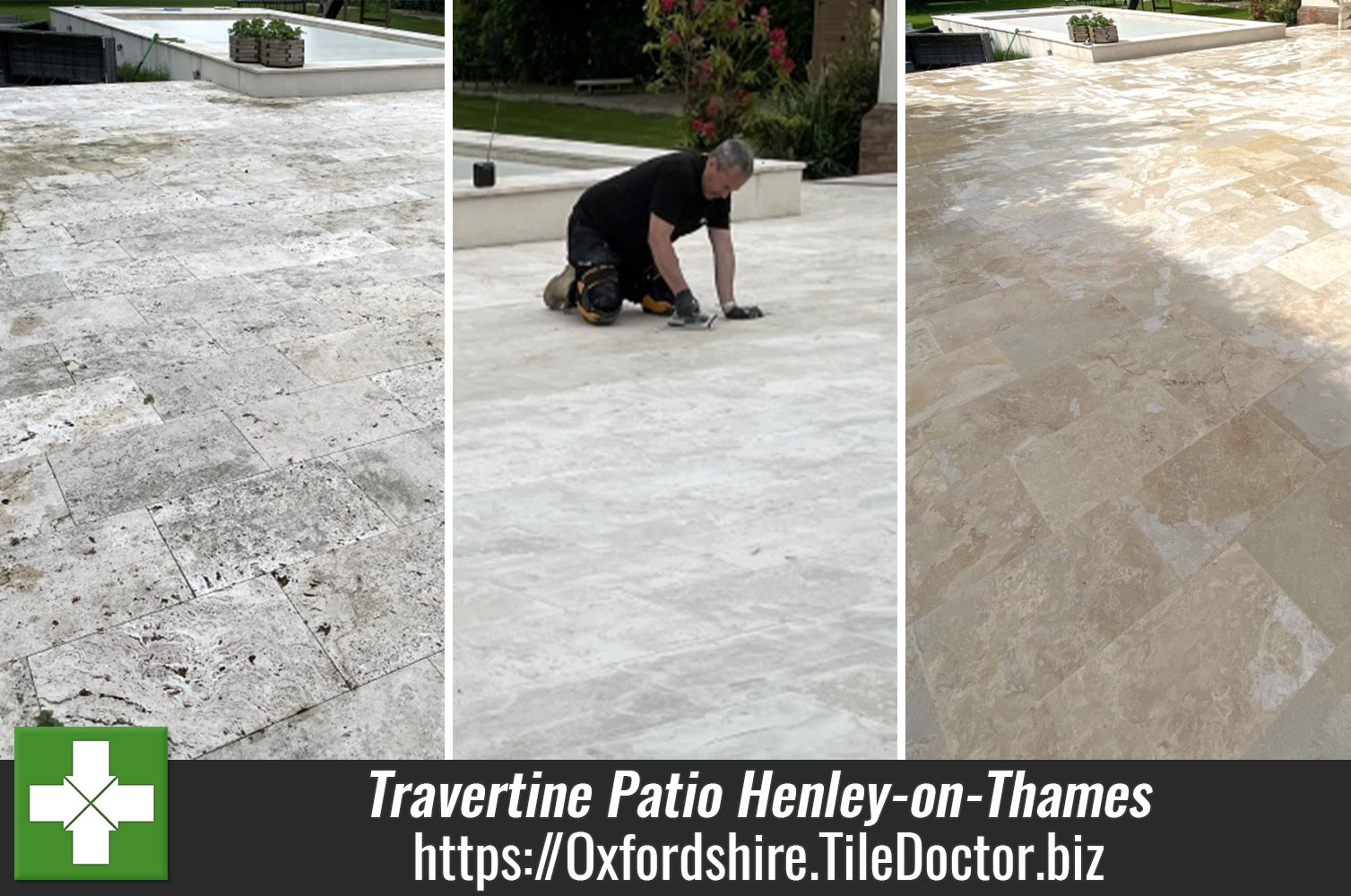 Travertine Patio Renovation Henley-on-Thames