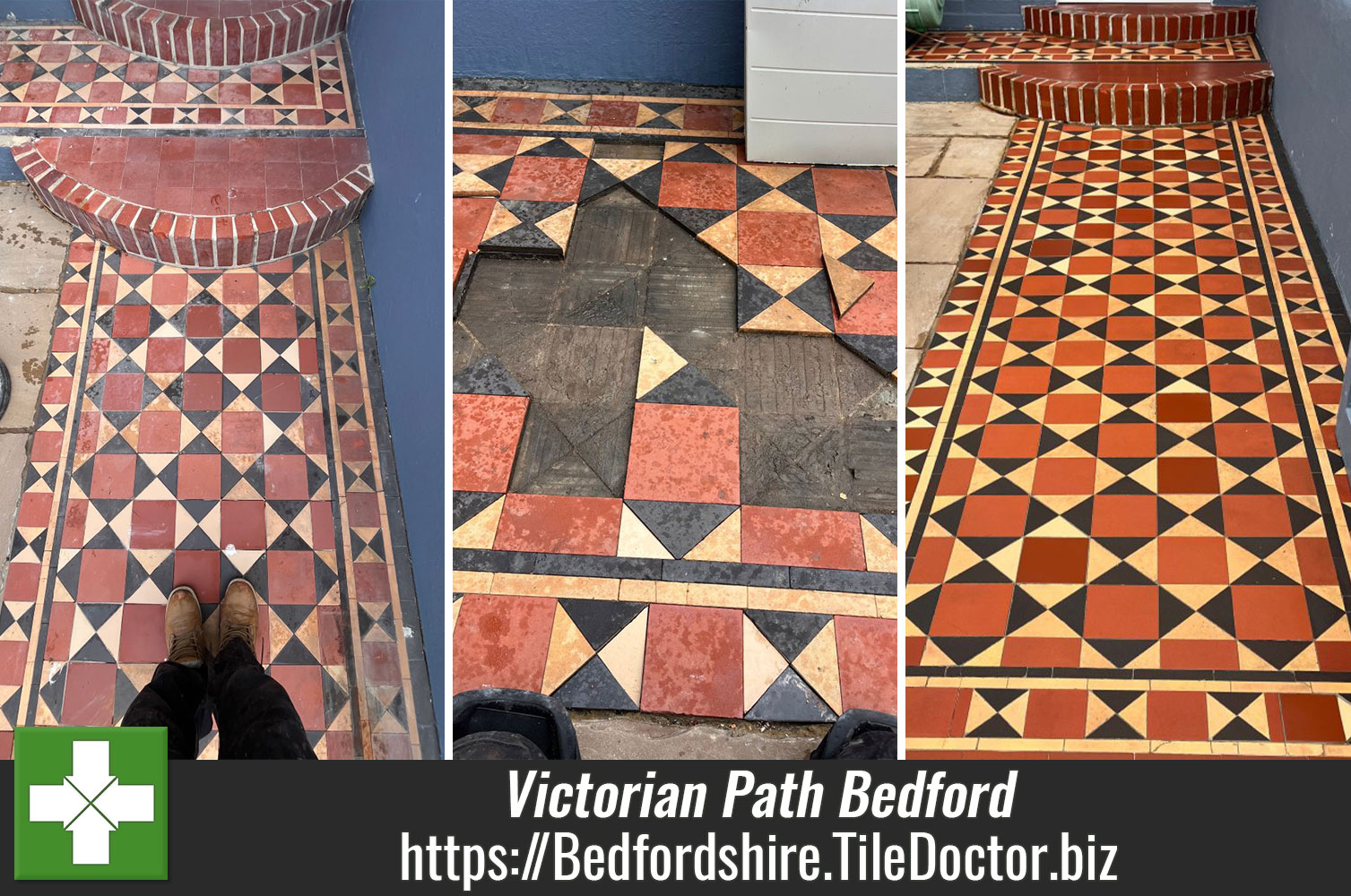 Victorian Tiled Pathway Restoration Bedford