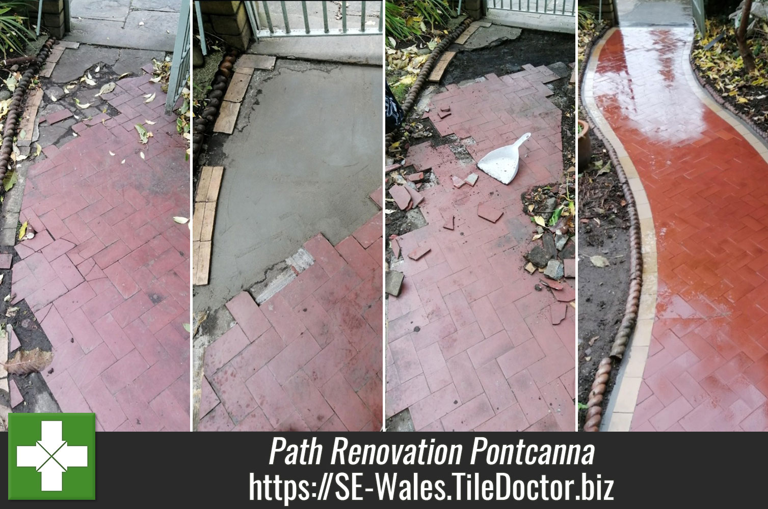 Tiled Pathway Restoration Pontcanna Cardiff