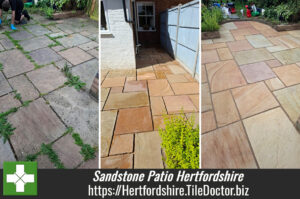 Neglected Sandstone Patio Restoration St Albans